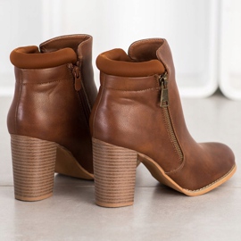 Super Mode Botas clásicas con cremallera marrón 1