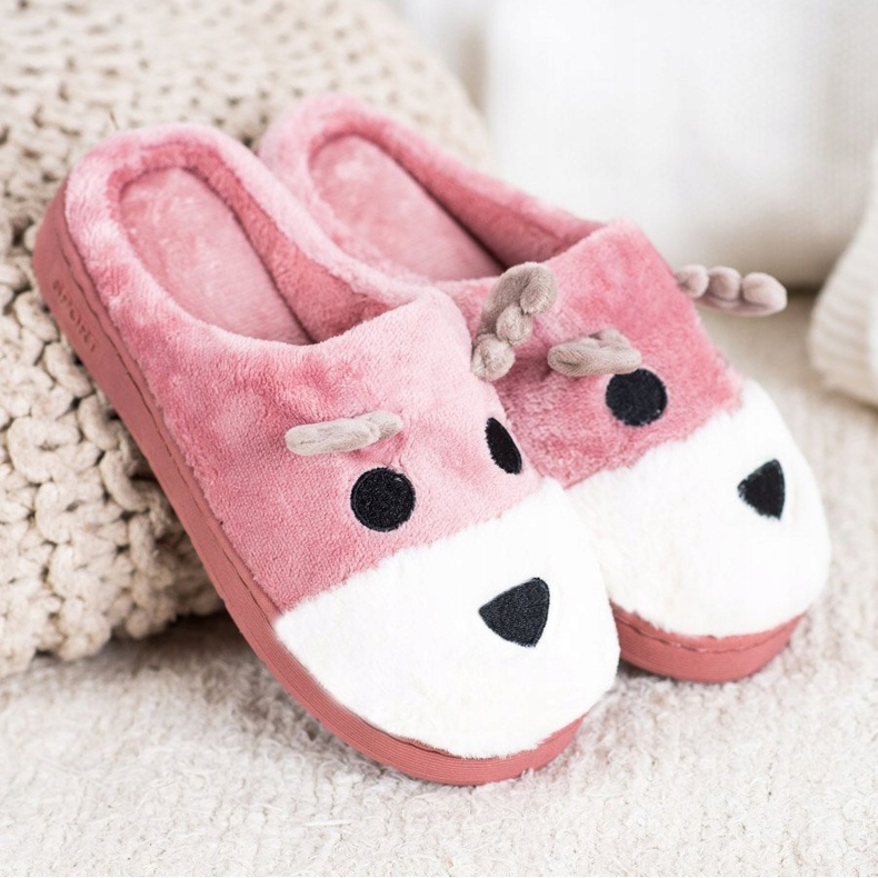 Bona Zapatillas de reno beige blanco rosado 1