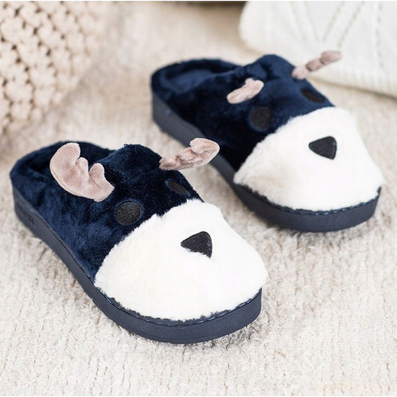 Bona Zapatillas de reno beige blanco azul marino 1