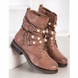 Super Me Botas con perlas marrón 1