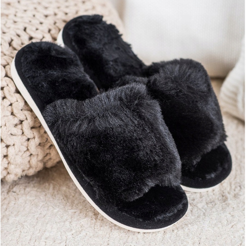 Bona Zapatillas con piel negro 1