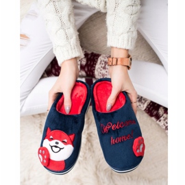 Bona Zapatillas de bienvenida a casa blanco rojo azul marino 6