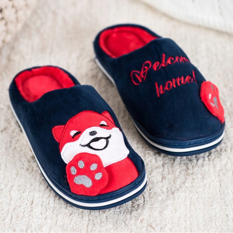 Bona Zapatillas de bienvenida a casa blanco rojo azul marino 1