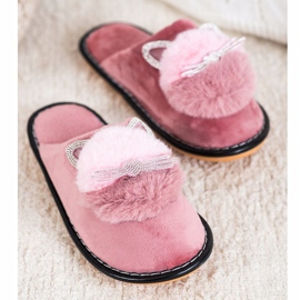 Bona Pantuflas Con Circonita Cúbica rosado 2