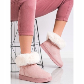 Bella Paris Botas de nieve con pompones rosado 2 Bella Paris Botas de nieve con pompones rosado 2