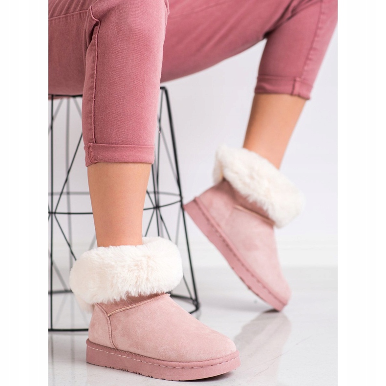 Bella Paris Botas de nieve con pompones rosa 2