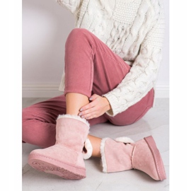 Bella Paris Botas de nieve con pompones rosado 1 Bella Paris Botas de nieve con pompones rosado 1