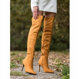 Small Swan Botas de tacón sexy amarillo 1