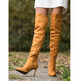 Small Swan Botas de tacón sexy amarillo 2