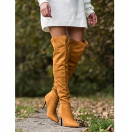 Small Swan Botas de tacón sexy amarillo 4