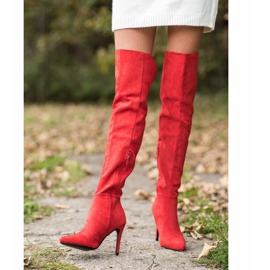 Small Swan Botas de tacón sexy rojo 1