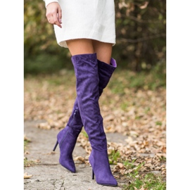 Small Swan Botas de tacón sexy violeta 1