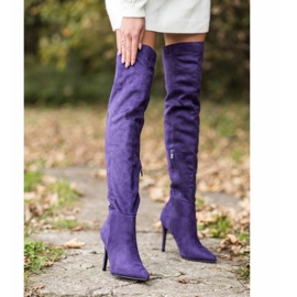 Small Swan Botas de tacón sexy violeta 2
