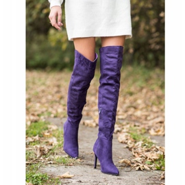 Small Swan Botas de tacón sexy violeta 3