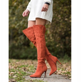 Small Swan Botas de tacón sexy naranja 2