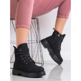 SHELOVET Tramperos negros con cuero ecológico 1