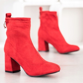 Fashion Botas sin cordones rojo 1 Fashion Botas sin cordones rojo 1