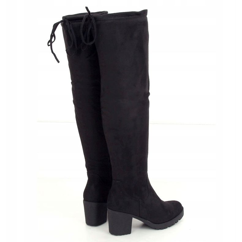 Botas negras con tacones anchos PE253P Negro 1