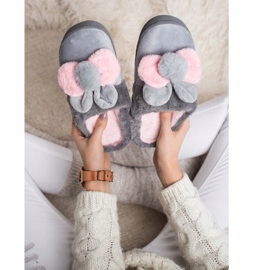 Bona Zapatillas grises con daño rosa 2