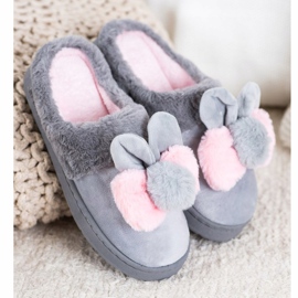 Bona Zapatillas grises con daño rosa 1