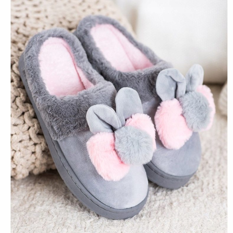 Bona Zapatillas grises con daño rosa 1
