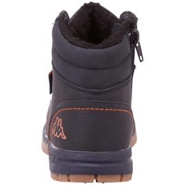 Zapatos infantiles Kappa Cammy Fur T negro y naranja 260637T 6744 3