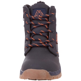 Zapatos infantiles Kappa Cammy Fur T negro y naranja 260637T 6744 4