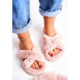 FRJ Pantuflas de Mujer Pantuflas de Piel Marrón Claro Cozy Time 3