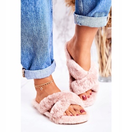 FRJ Pantuflas de Mujer Pantuflas de Piel Marrón Claro Cozy Time 1
