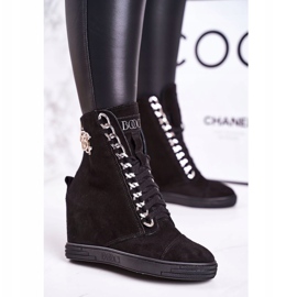 Zapatillas Mujer Ante BOOCI 2222/066 / s Silver Chain Black negro 1 Zapatillas Mujer Ante BOOCI 2222/066 / s Silver Chain Black negro 1