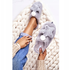 Pantuflas de Mujer con Piel y Gris Estrella Noche-Noche 2