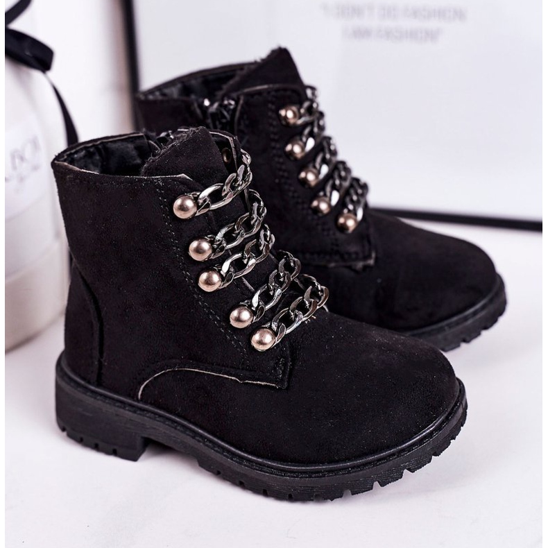 Cadenas para niños Trappers con aislamiento Eco Suede Chain Black Rock & Roll negro 1 Cadenas para niños Trappers con aislamiento Eco Suede Chain Black Rock & Roll negro 1