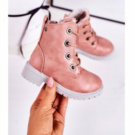 Botas Trappers Infantiles Calentadas Con Piel Rosa Mia rosado 2 Botas Trappers Infantiles Calentadas Con Piel Rosa Mia rosado 2