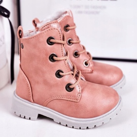 Botas Trappers Infantiles Calentadas Con Piel Rosa Mia rosado 1