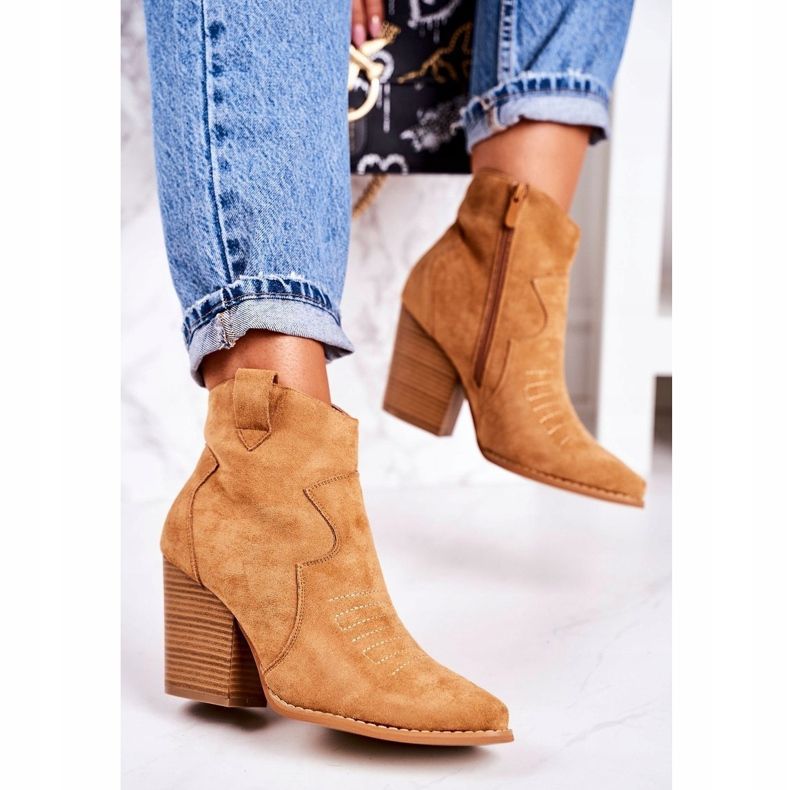 MSMG Botas camperas cálidas para mujer Caramel Margaret marrón 1