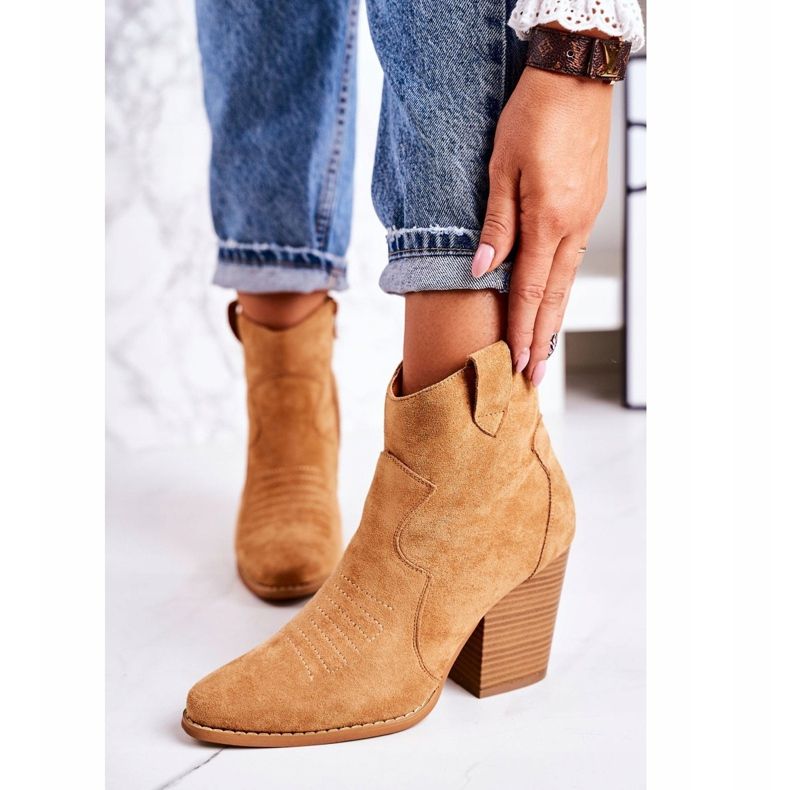 MSMG Botas camperas cálidas para mujer Caramel Margaret marrón 2