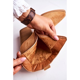 MSMG Botas camperas cálidas para mujer Caramel Margaret marrón 3