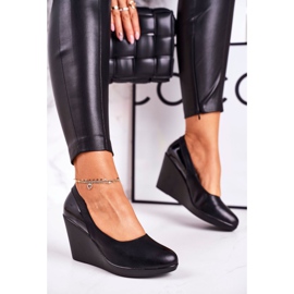 J.STAR But Zapatos De Salón De Cuña Clásicos De Mujer Lacados Negro Ivonne 1