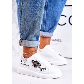 Zapatos Deportivos De Mujer Zapatillas Deportivas Con Mosca Blanco Plata Amour 1 Zapatos Deportivos De Mujer Zapatillas Deportivas Con Mosca Blanco Plata Amour 1