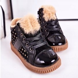Linshi Botas Calientes Infantiles Zapatillas Deportivas De Lunares Negro Anastasia 4