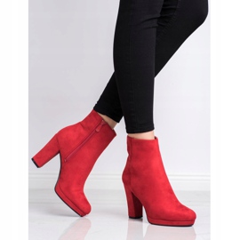 Seastar Botas con tacones altos rojo 4