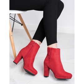 Seastar Botas con tacones altos rojo 3