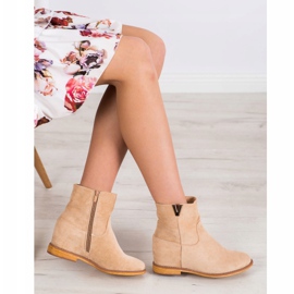 Sergio Todzi Botas de cuña elegantes beige 4
