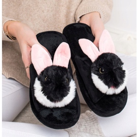 Bona Zapatillas de conejito negro 4