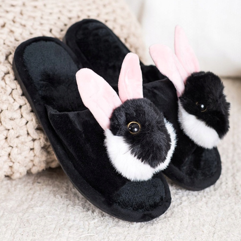 Bona Zapatillas de conejito negro 1