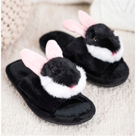 Bona Zapatillas de conejito negro 2