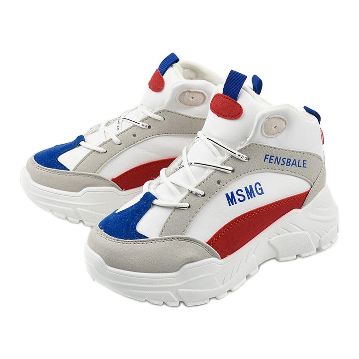 Zapatillas blancas, zapatillas de mezclilla con aislamiento blanco multicolor 2