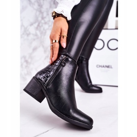 PJ1 De Mujer Abrigos Botas De Tacón Alto Estampado Animal Negro Confianza 1