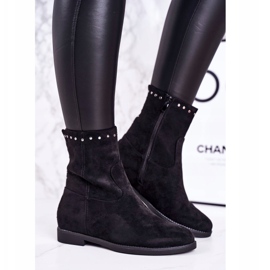 PJ1 Botas de mujer negras con aislamiento y ante con pedrería Performance negro 2 PJ1 Botas de mujer negras con aislamiento y ante con pedrería Performance negro 2