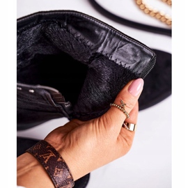 PJ1 Botas de mujer negras con aislamiento y ante con pedrería Performance negro 7